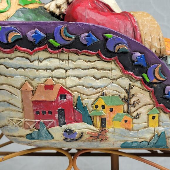 Jim Shore Heartwood Creek Delivering Joy Figurine XL Santa in Sleigh 2004 - Picture 15 of 16